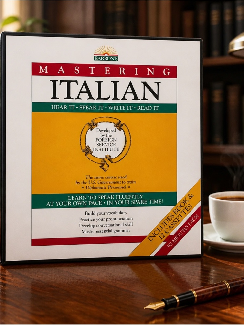 Barron's Mastering Italian Language Course - Yellow/White